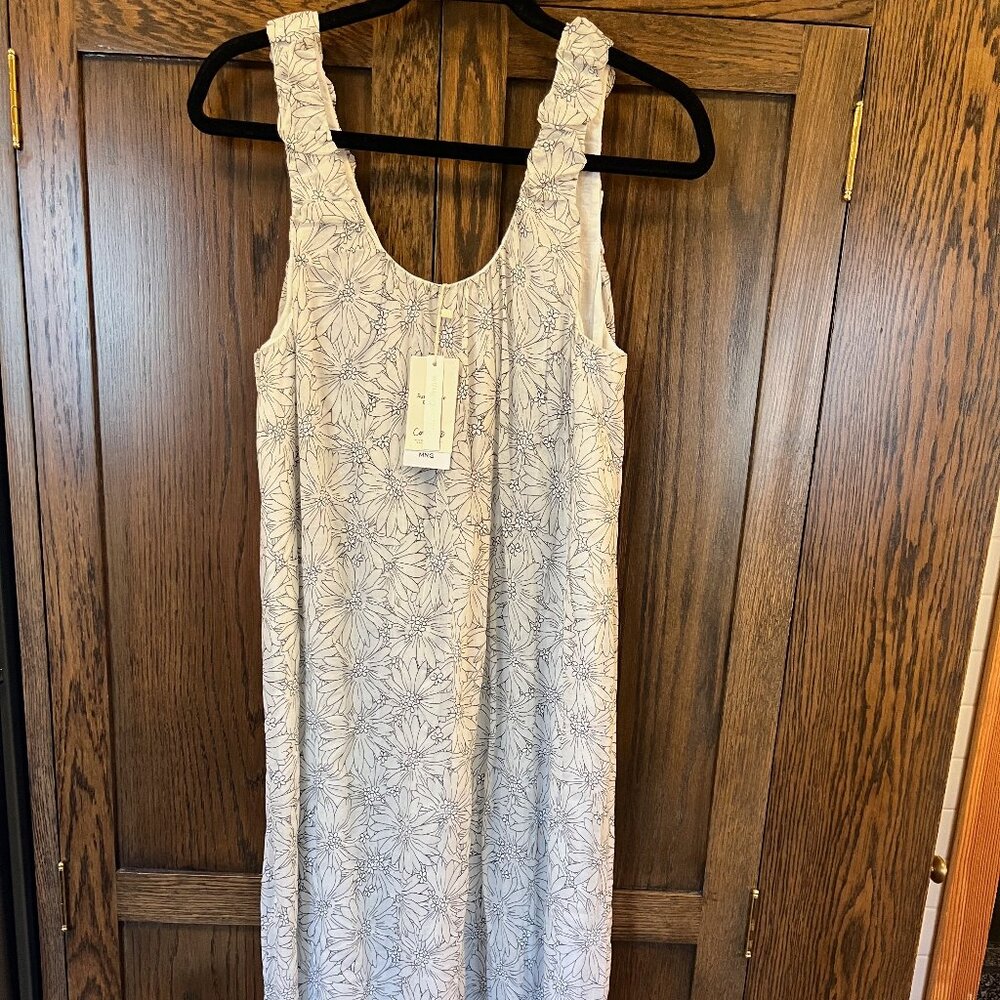 Mango Flowers Cotton Dress - NWT